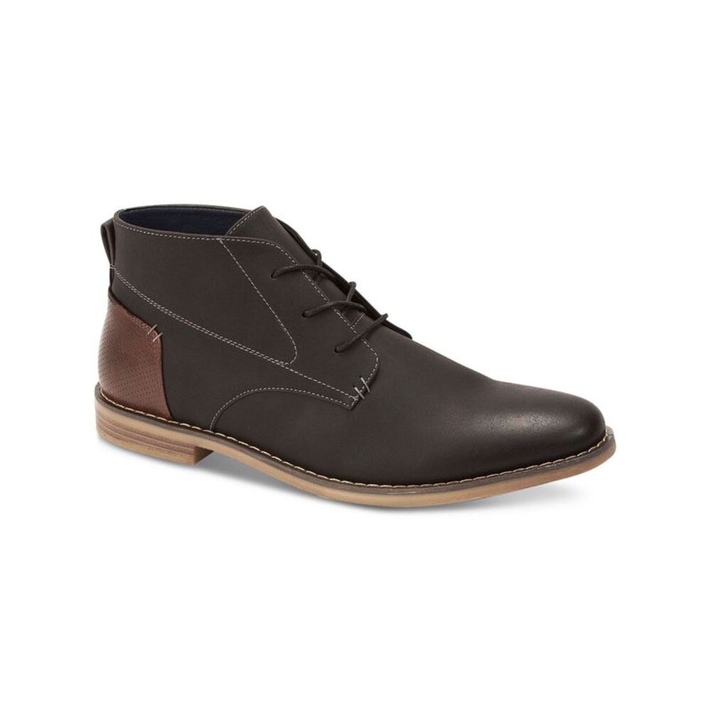 DEER STAGS Mens Brown Cushioned Mark Almond Toe Lace-Up Dress Chukka Boots 9.5 M